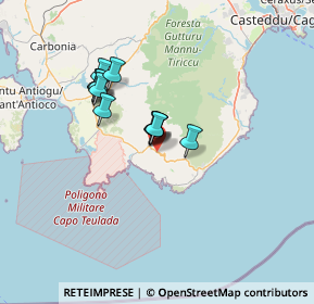 Mappa SS 195 Sulcitana, 09019 Teulada CA, Italia (11.1225)