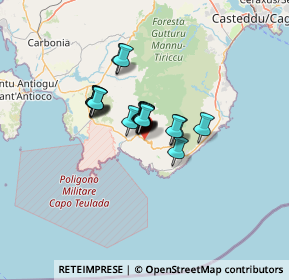 Mappa SS 195 Sulcitana, 09019 Teulada CA, Italia (7.8995)