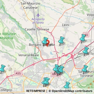 Mappa Via Santa Cristina, 10071 Borgaro Torinese TO, Italia (6.19833)