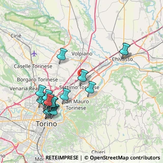 Mappa Via Gottardo, 10036 Settimo Torinese TO, Italia (8.8505)