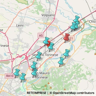 Mappa Via Gottardo, 10036 Settimo Torinese TO, Italia (4.57077)