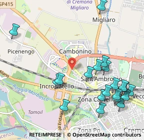 Mappa Via Castelchiaro, 26100 Cremona CR, Italia (1.2545)
