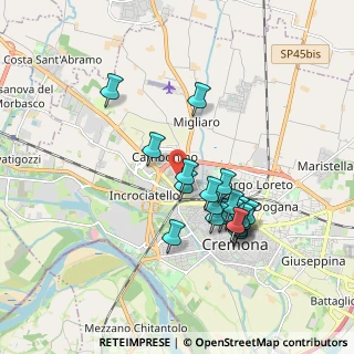 Mappa Via Bredina, 26100 Cremona CR, Italia (1.6385)