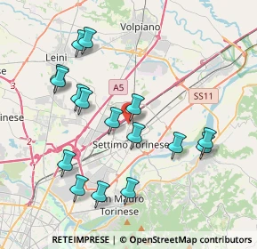 Mappa Via Rabellotto, 10036 Settimo Torinese TO, Italia (3.99875)