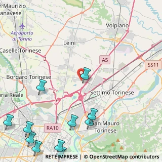 Mappa Via Leiny, 10036 Settimo Torinese TO, Italia (6.75727)