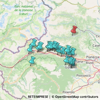 Mappa Frazione Roccaforte, 10050 Chianocco TO, Italia (10.8375)