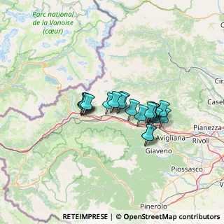Mappa Frazione Roccaforte, 10050 Chianocco TO, Italia (9.3635)