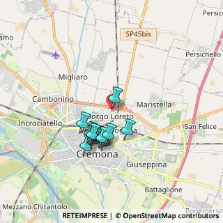 Mappa Via Rosario, 26100 Cremona CR, Italia (1.44385)