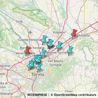 Mappa Via Borgaro, 10036 Settimo Torinese TO, Italia (6.20786)
