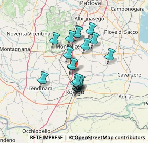 Mappa Via Gorzon Sinistro Inferiore, 35048 Stanghella PD, Italia (9.7075)