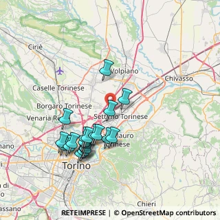 Mappa Via Luigi Raspini, 10036 Settimo Torinese TO, Italia (7.4945)