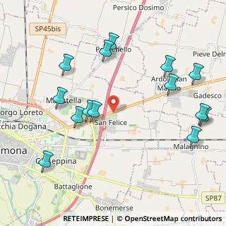 Mappa Via Gazzoletto, 26100 Cremona CR, Italia (2.39786)