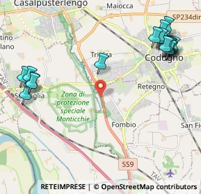 Mappa Strada Statale 9 Via Emilia, 26861 Codogno LO, Italia (2.82333)