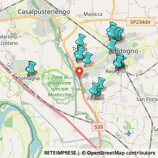Mappa Strada Statale 9 Via Emilia, 26861 Codogno LO, Italia (1.9385)