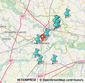Mappa Via della Stazione, 27028 San Martino Siccomario PV, Italia (6.87727)