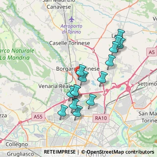 Mappa Via Stroppiana, 10071 Borgaro Torinese TO, Italia (3.46133)