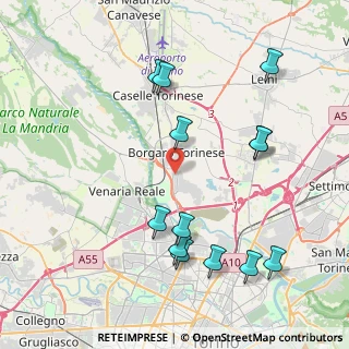 Mappa Via Romagna, 10071 Borgaro Torinese TO, Italia (4.52692)