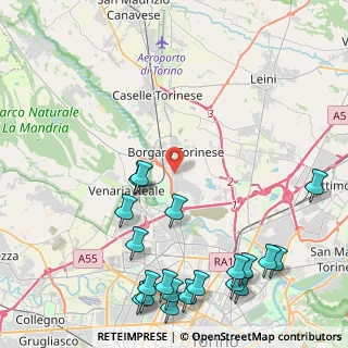 Mappa Via Romagna, 10071 Borgaro Torinese TO, Italia (5.951)