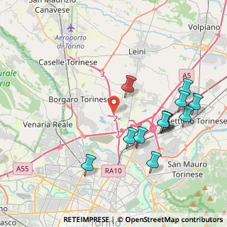 Mappa Raccordo Torino - Caselle, 10071 Caselle torinese TO, Italia (4.31667)