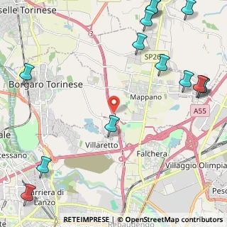 Mappa Raccordo Torino - Caselle, 10071 Caselle torinese TO, Italia (3.255)