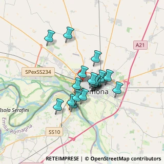 Mappa Via Ferruccio Ghinaglia, 26100 Cremona CR, Italia (2.3975)