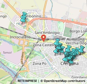 Mappa Via Ferruccio Ghinaglia, 26100 Cremona CR, Italia (1.2645)
