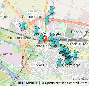 Mappa Via Ferruccio Ghinaglia, 26100 Cremona CR, Italia (0.922)