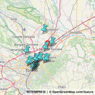 Mappa Via Leinì, 10036 Settimo Torinese TO, Italia (7.4155)