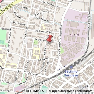 Mappa Via Monte Nero, 7, 10036 Settimo Torinese, Torino (Piemonte)