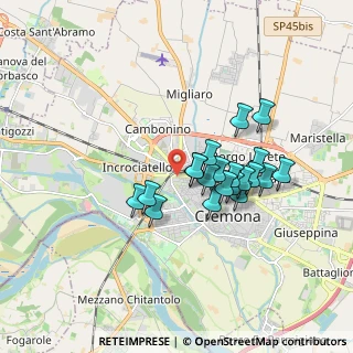 Mappa Via Piave, 26100 Cremona CR, Italia (1.414)