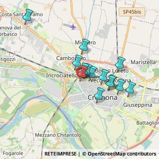 Mappa Via Piave, 26100 Cremona CR, Italia (1.45643)