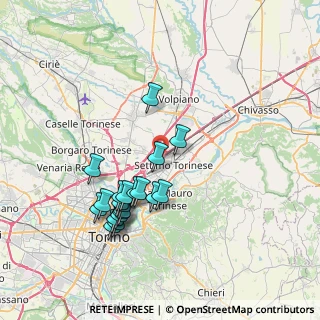 Mappa Via S. Maurizio, 10036 Settimo Torinese TO, Italia (7.2705)