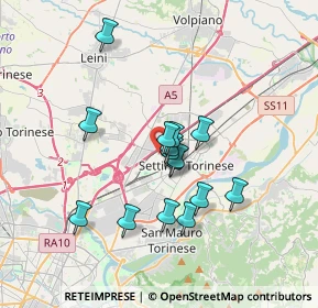 Mappa Via Pasteur, 10036 Settimo Torinese TO, Italia (2.83267)