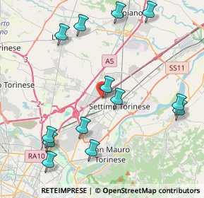 Mappa Via Pasteur, 10036 Settimo Torinese TO, Italia (4.84462)