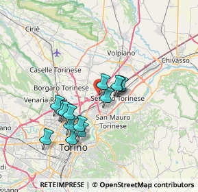 Mappa VIA PIETRO MASCAGNI Settimo Cielo Retail Park, 10036 Settimo Torinese TO, Italia (6.09)