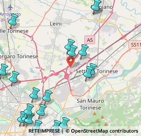 Mappa VIA PIETRO MASCAGNI Settimo Cielo Retail Park, 10036 Settimo Torinese TO, Italia (5.883)