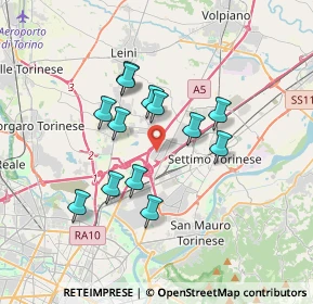 Mappa VIA PIETRO MASCAGNI Settimo Cielo Retail Park, 10036 Settimo Torinese TO, Italia (2.93077)