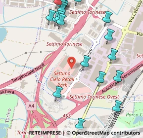 Mappa VIA PIETRO MASCAGNI Settimo Cielo Retail Park, 10036 Settimo Torinese TO, Italia (0.673)