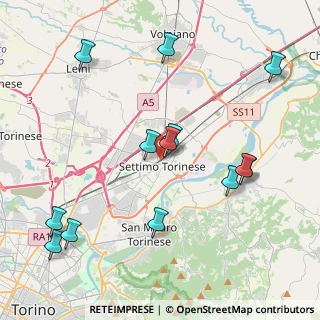 Mappa SETTIMO - Stazione GTT, 10036 Settimo Torinese TO, Italia (4.62615)