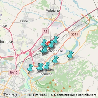 Mappa SETTIMO - Stazione GTT, 10036 Settimo Torinese TO, Italia (2.58077)