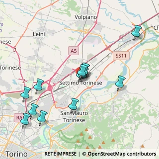Mappa SETTIMO - Stazione GTT, 10036 Settimo Torinese TO, Italia (3.84846)