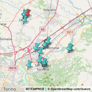 Mappa SETTIMO - Stazione GTT, 10036 Settimo Torinese TO, Italia (3.91313)