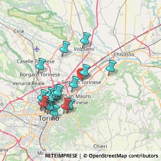 Mappa SETTIMO - Stazione GTT, 10036 Settimo Torinese TO, Italia (7.8645)