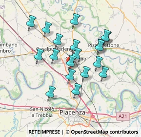 Mappa 26861 Fombio LO, Italia (6.28316)