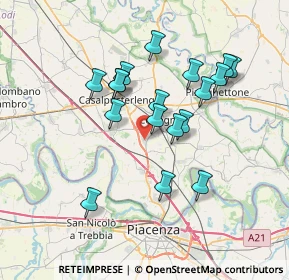 Mappa Via Piantada, 26861 Fombio LO, Italia (6.415)