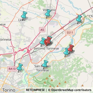 Mappa Via Giuseppe Verdi, 10036 Settimo Torinese TO, Italia (4.03273)