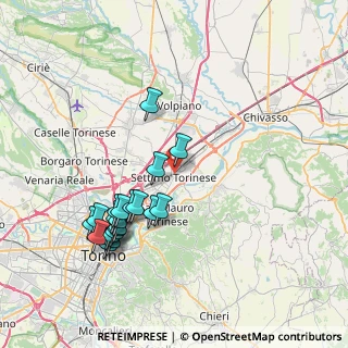 Mappa Via Verdi Giuseppe, 10036 Settimo Torinese TO, Italia (8.0125)