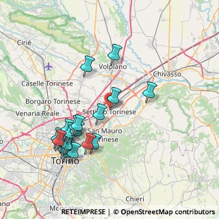 Mappa Via Verdi Giuseppe, 10036 Settimo Torinese TO, Italia (8.0675)