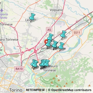 Mappa Via Monviso, 10036 Settimo Torinese TO, Italia (3.2375)