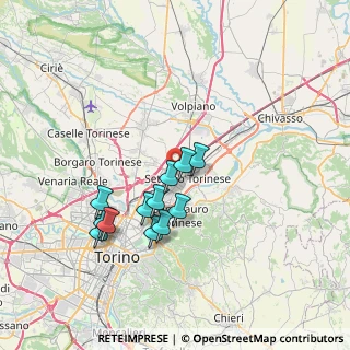 Mappa Via Monviso, 10036 Settimo Torinese TO, Italia (6.2925)